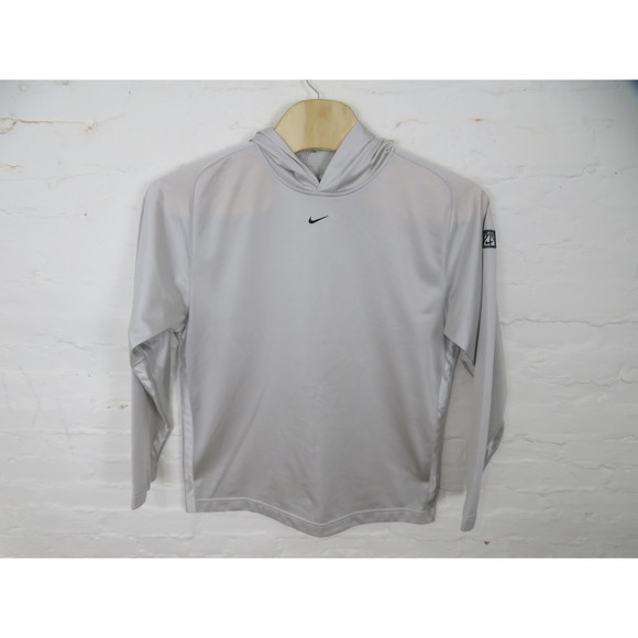 Nike Other - Vintage Nike Hoodie Mens Large Shiny Dazzle Gray Center Check Pullover y2k